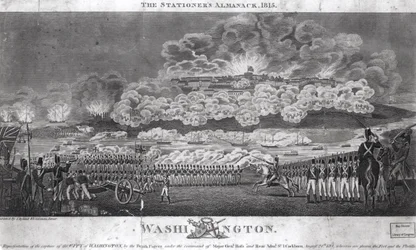 Representation of the Capture of the City of Washington by the British forces, August 24th 1814, from 